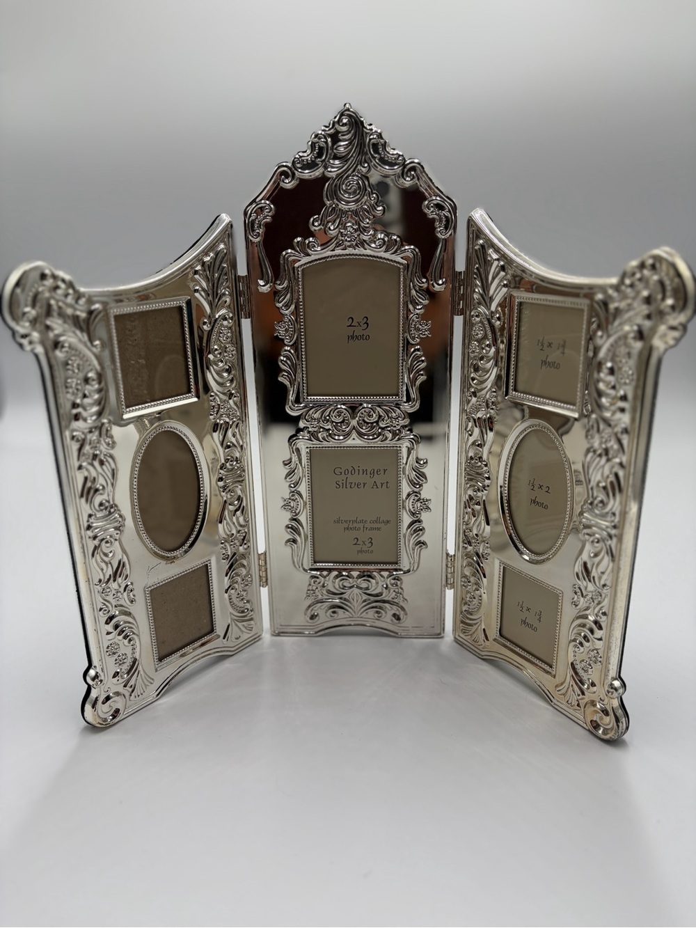 Godinger Silver Tri-Fold Photo Frame